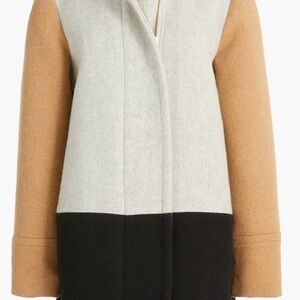 J. Crew Women's Colorblock City Coat - Black, Gray, Tan